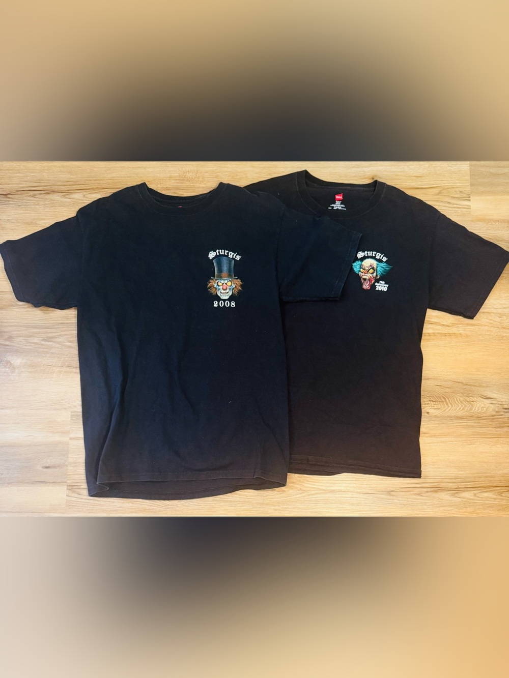 Vintage Sturgis Rally 2008 & 2010 Graphic T-Shirts Bundle Mens M -Offers Welcome